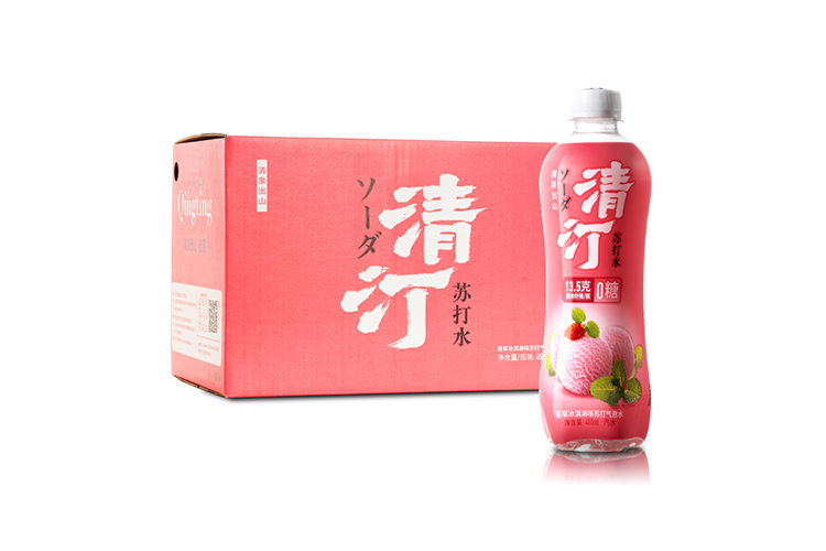 QINGDING VANILLA ICE CREAM SODA DRINKS 450ML